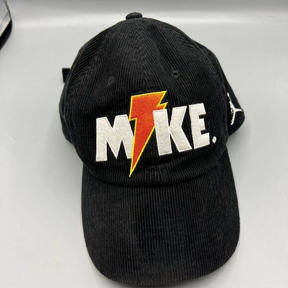 Air Jordan Hat Men Black Jumpman‎ Mike Gatorade Corduroy Strap Back Cap
